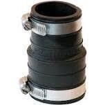 Fernco P1059-150 Coupler, 1-1/2&quot; Plastic Socket X Plastic Pipe