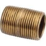 Anderson Metals 736112-12 Brass Pipe Nipple, 3/4&quot; X Close