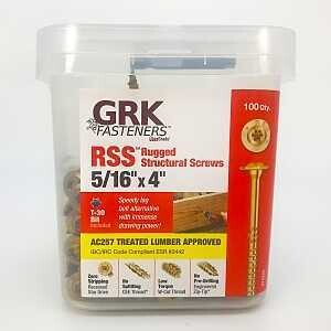 GRK 12225 RSS Timber Screws, 5/16&quot;X4&quot; 100Pk