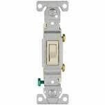 Eaton 1301-7LA Lt Almond Light Switch, 15A 125V
