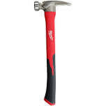 Milwaukee Milled Face Fbrglss Framing Hammer, 21oz
