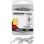 Arrow RMA3/16IP Aluminum Pop Rivets, 3/16&quot;X1/4&quot;, 50Pk