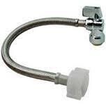 QuickFitting 1/2”PF Straight Valve x 7/8&quot; Plastic Female, 12&quot; Toilet Connect Hose