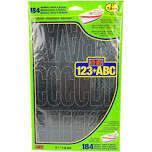 HY-KO 30035 Black Numbers &amp; Letters, 3&quot;