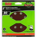 Gator 3724 H&amp;L Sanding Discs, 5&quot; 8-Hole 80G,  5Pk
