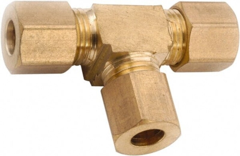 Anderson Metals 750064-14 Compression Tee, 7/8&quot; Brass