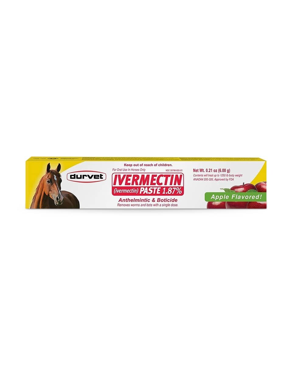 Durvet 001-1034 Apple Flvrd Ivermectin Equine Paste, 1.87%