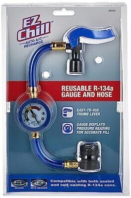 EZ Chill EZC110-4 New &amp; Old R134A Charge Hose &amp; Gauge Kit