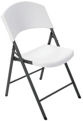LifeTime 2810 Contoured White Folding Chair