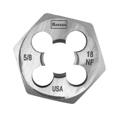 Irwin 6854 Hex Machine Screw Die, 5/8&quot;-18