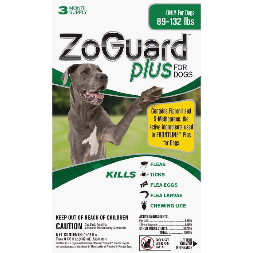 ZoGuard Plus for 89-132Lb Dogs, 3-Mo. Supply