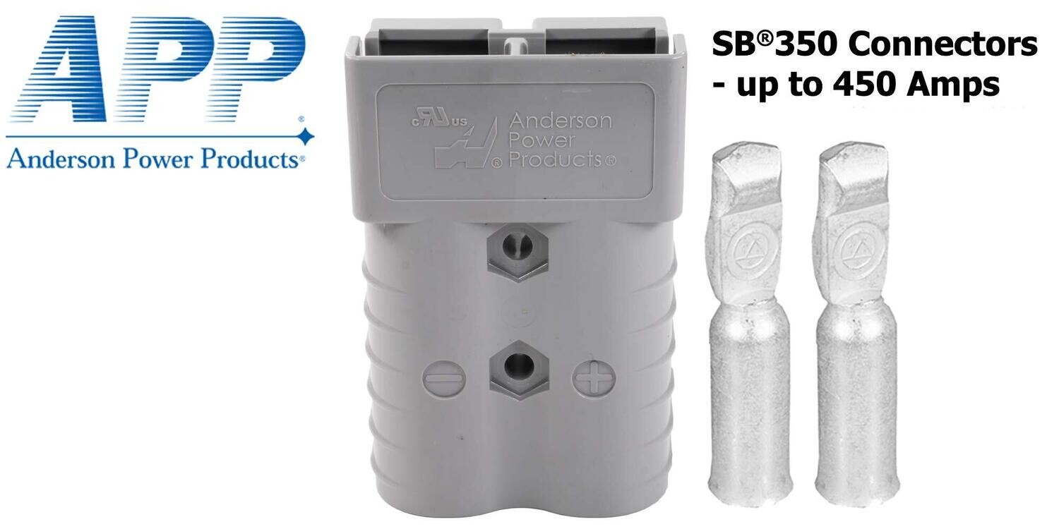 Anderson Gray Stand-By Generator Plug, 4-Pole, 350A, 4/0 Contacts