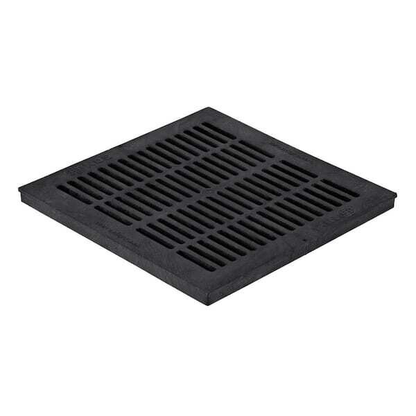 NDS 1211 Square Inlet Grate For Catch Basin,12&quot; Black