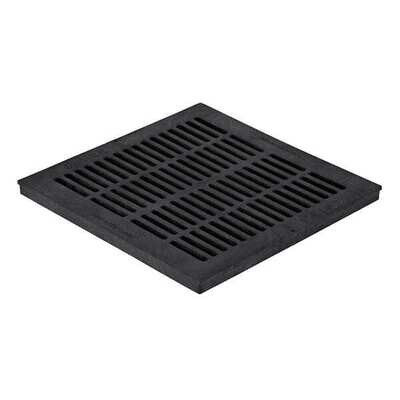 NDS 1211 Square Inlet Grate For Catch Basin,12&quot; Black