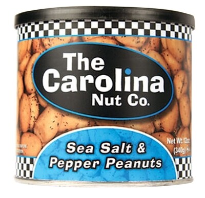 Carolina Nut Co 11008 Sea Salt &amp; Pepper Flavored Peanuts, 12Oz