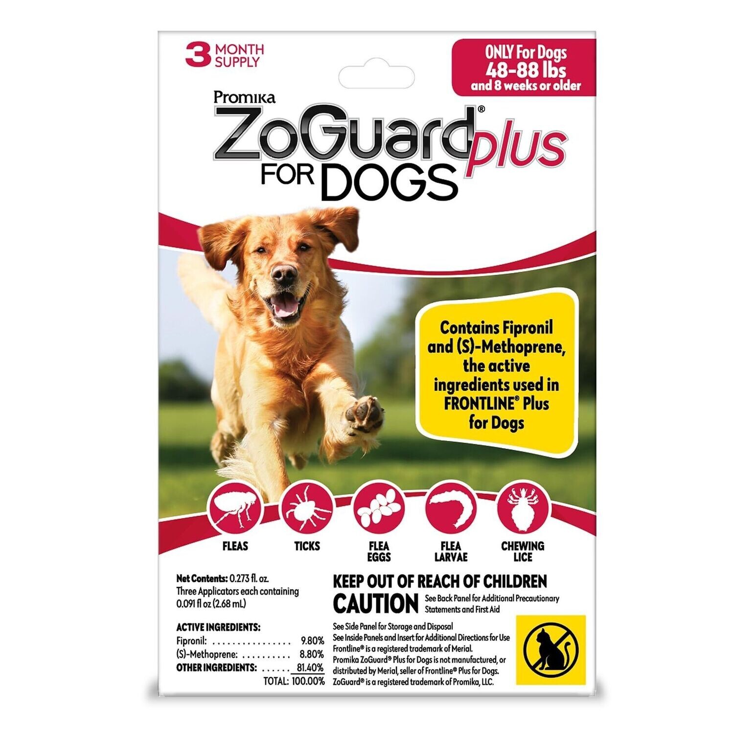 ZoGuard Plus for 45-88Lb Dogs, 3-Mo. Supply