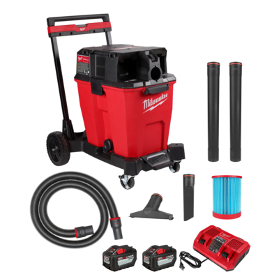 Milwaukee M18 Fuel 12Gal. Wet/Dry Dual Battery Vacuum Kit w/2 - 48-11-1812 Batteries