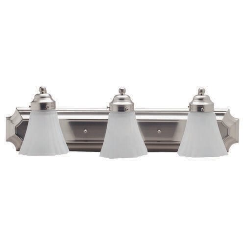Boston Harbor 3Lt, 18&quot;, Satin Nickel Vanity Light Fixture