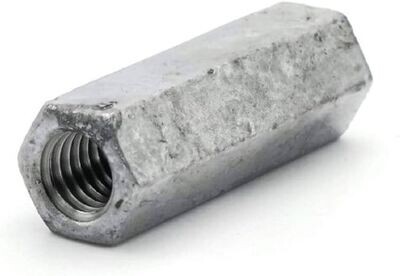 Galv. Rod Coupling Nut, 7/16&quot;X1/2&quot;