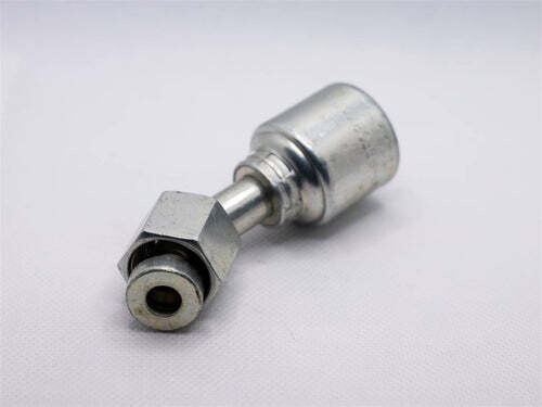 Hydraulic Fitting, 3/4&quot;X3/4&quot; Female Flat Face O-Ring 45 Deg