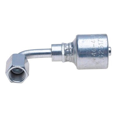 Hydraulic Fitting, 5/8&quot;X5/8&quot; Female Jic 90 Deg