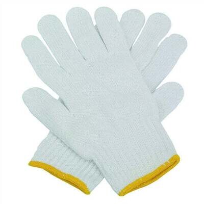 Women&#39;s White String Knit Gloves