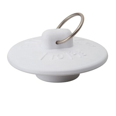 PlumbPak PP820-3 White Rubber Drain Stopper, 1&quot;-1-3/8&quot;