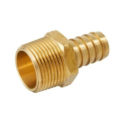 Brass Male Adaptor, 3/4&quot;MPX5/8&quot; Barb