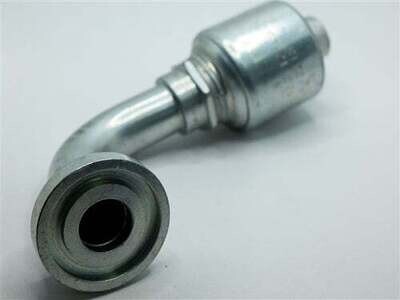 Hydraulic Fitting, 3/4&quot;X1&quot; Flange 90 Deg