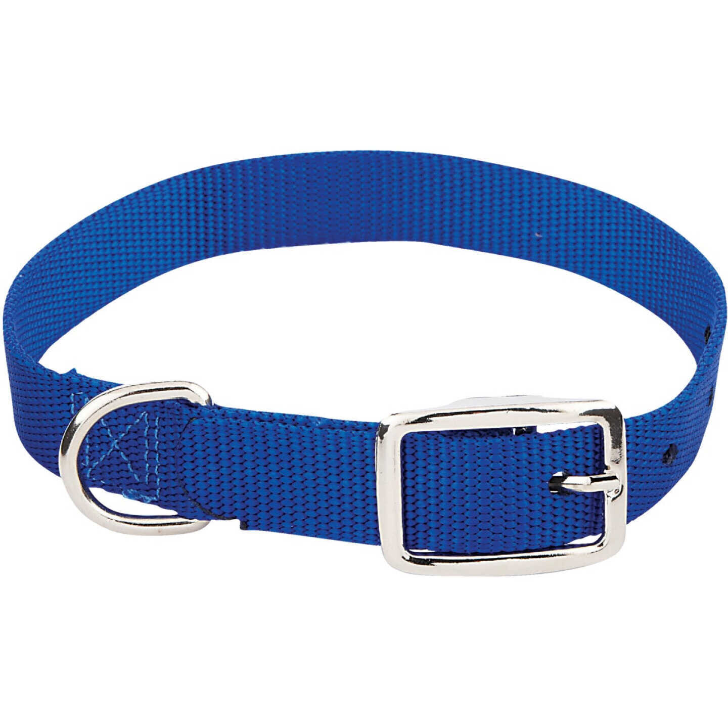 Leather Bros Blue Nylon 2-Ply Dog Collar, 1&quot;X28&quot;