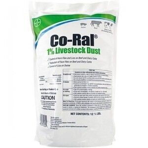 Bayer 003-80772262 Co Ral 1% Livestock Dust,  12.5Lbs