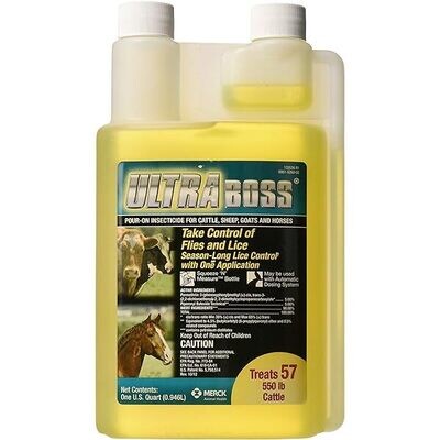 Merck 007-526002 Ultra-Boss Pour-On Fly Control, 1Qt
