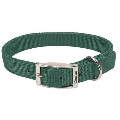 Nylon 1-Ply Dog Collar, 3/4&quot;X16&quot; Green