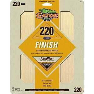 Gator 7266 Sanding Sheets, 220 Grit 3-Pk