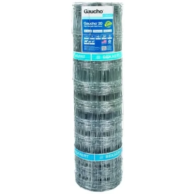(Lightweight)  Bekaert 118155 Gaucho Pro20 Class 3 Galv. HT Woven Wire Field Fence, 1047-6-14 X330Ft