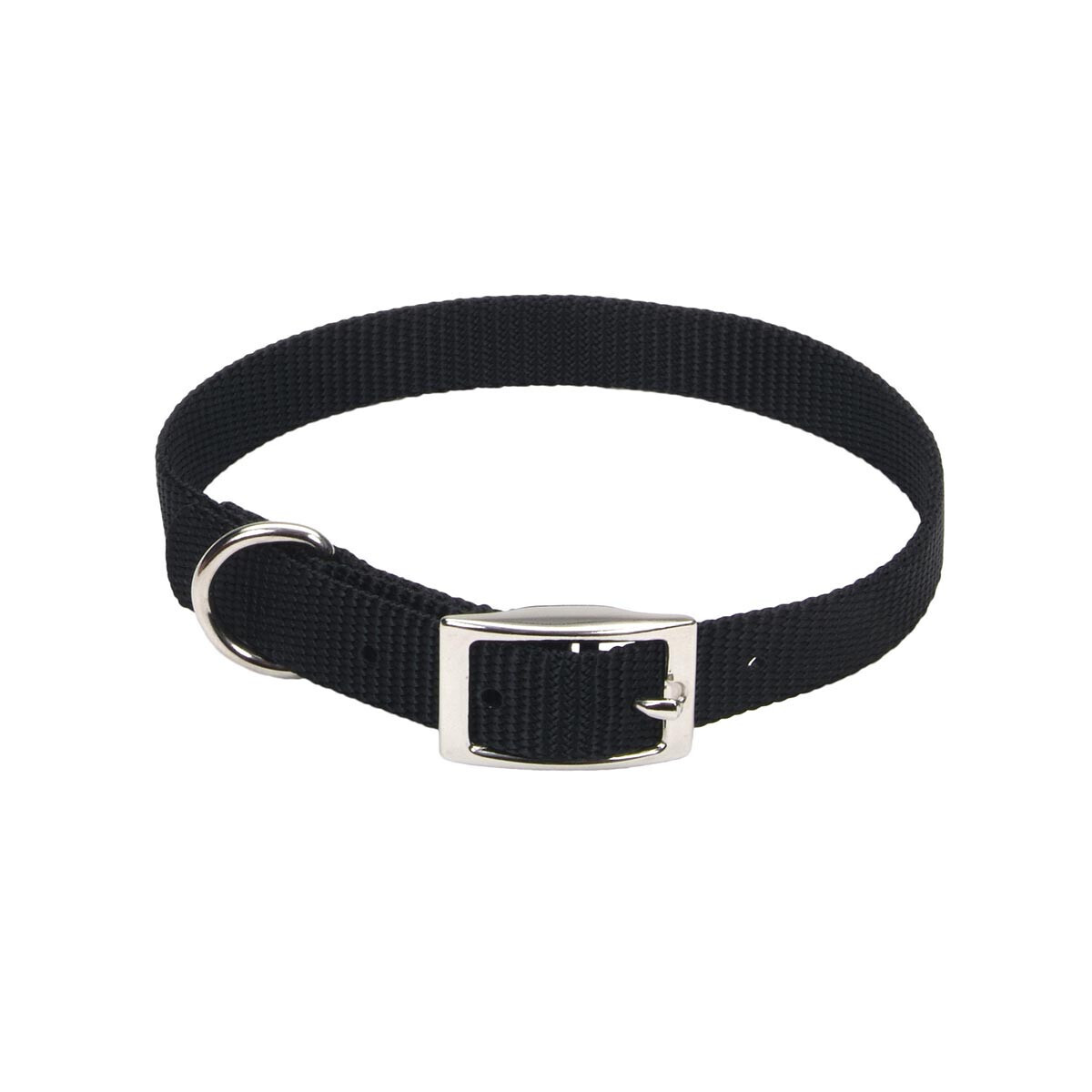 Nylon 1-Ply Dog Collar, 3/4&quot;X16&quot; Black