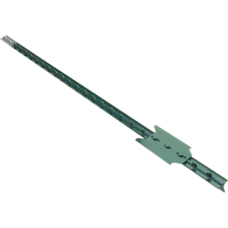Green/White US Made T-Post, 6-1/2&#39; w/Clips