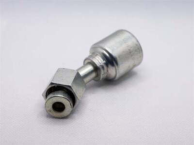 Hydraulic Fitting, 3/4&quot;X5/8&quot; Female Flat Face O-Ring 45 Deg