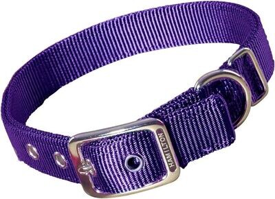 Nylon 1-Ply Dog Collar, 12&quot; Purple