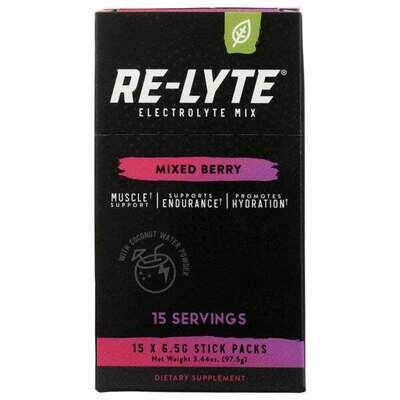 Redmond Re-Lyte Mixed Berry Hydration Sticks, 15Ct