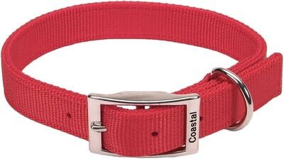 Nylon 2-Ply Dog Collar, 21&quot; Red