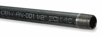 Kloeckner Metals 12BlPipe Black Steel Pipe, 1/2&quot;