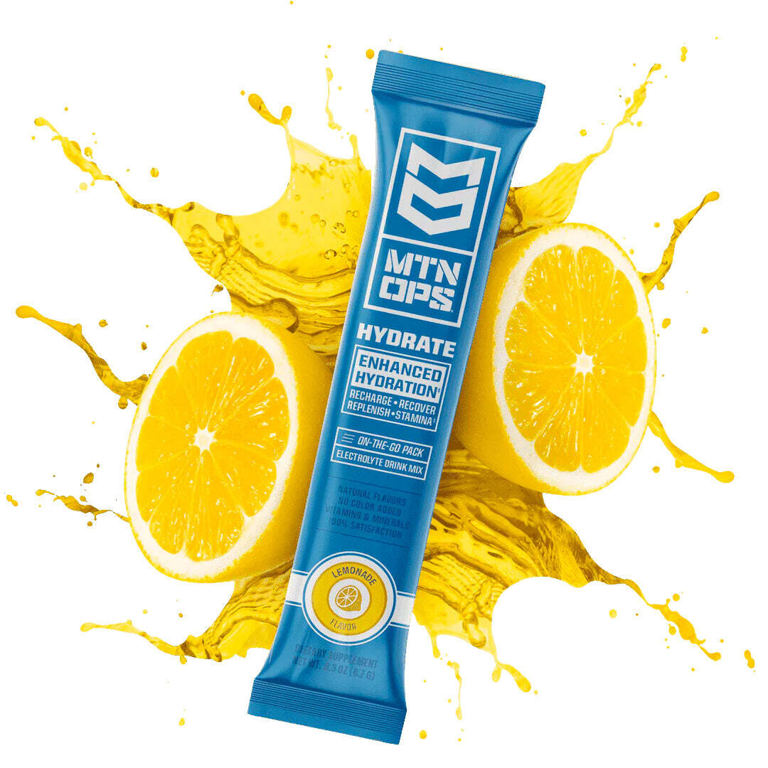 MTN OPS HYDRATE Electrolytes Lemonade Trail Pack,  Single Serve