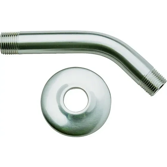 PlumbPak PP825-10 Chrome Shower Arm And Flange, 1/2&quot;X6&quot;