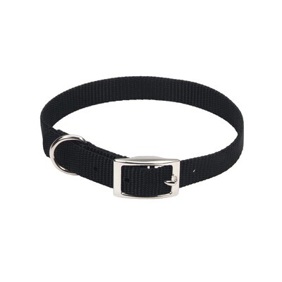 Nylon 1-Ply Dog Collar, 3/4&quot;X18&quot; Black