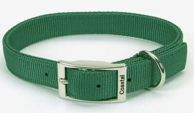 Nylon 1-Ply Dog Collar, 12&quot; Green