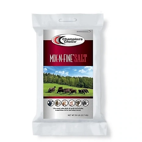 Champion&#39;s Choice Mix-N-Fine Salt, 50lb