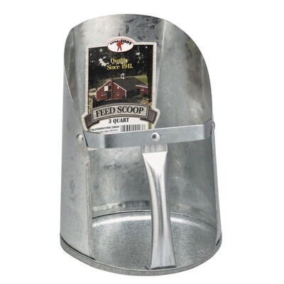 Miller Mfg 9203 Galvanized Feed Scoop, 3Qt