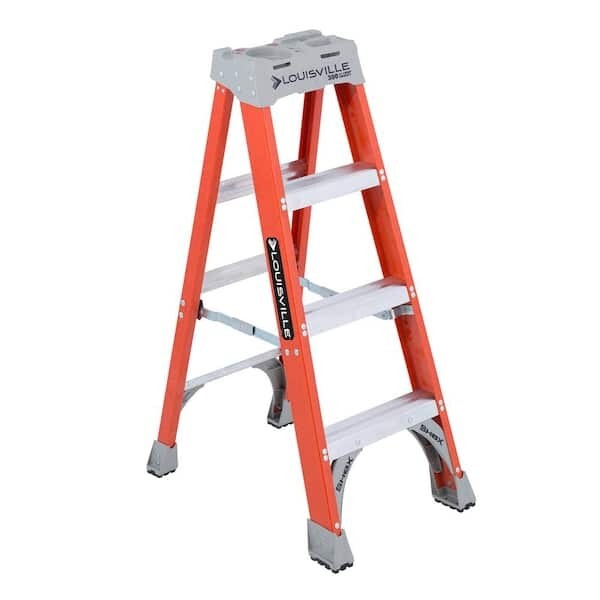 Louisville Ladder FS1504 Fiberglass Stepladder, 4Ft, Type 1A, 300Lb