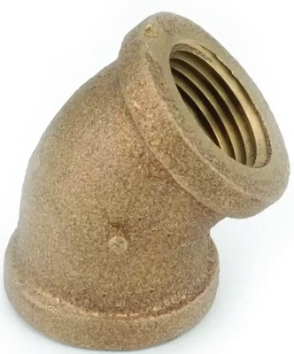 Anderson Metals 738107-02 Brass Pipe Elbow, 1/8&quot; 45 Deg